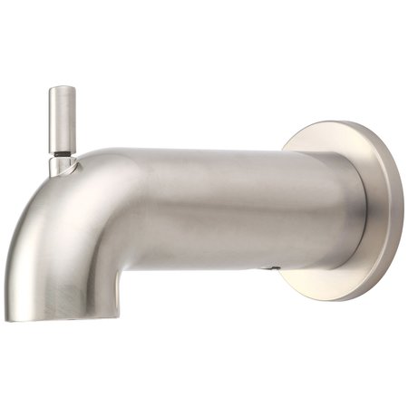 OLYMPIA Extended Combo Diverter Tub Spout in PVD Brushed Nickel OP-640063-BN